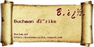 Buchman Őzike névjegykártya